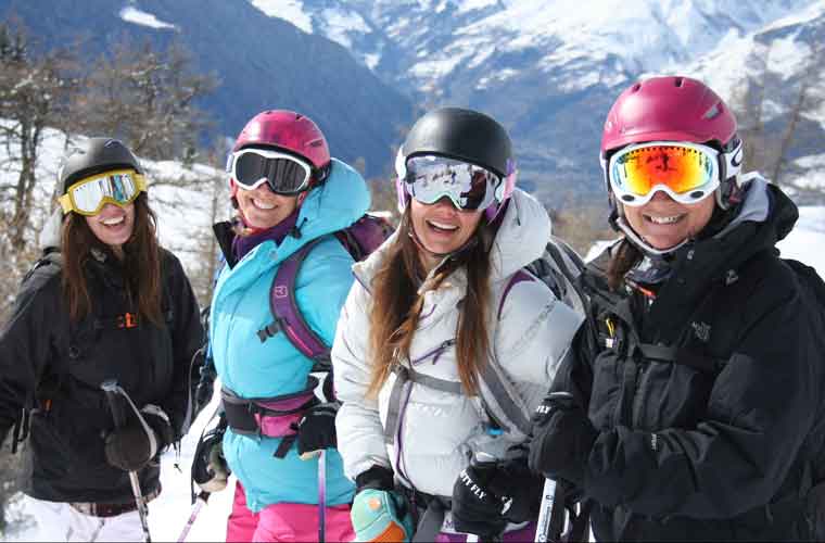 women only group lesson in courchevel
